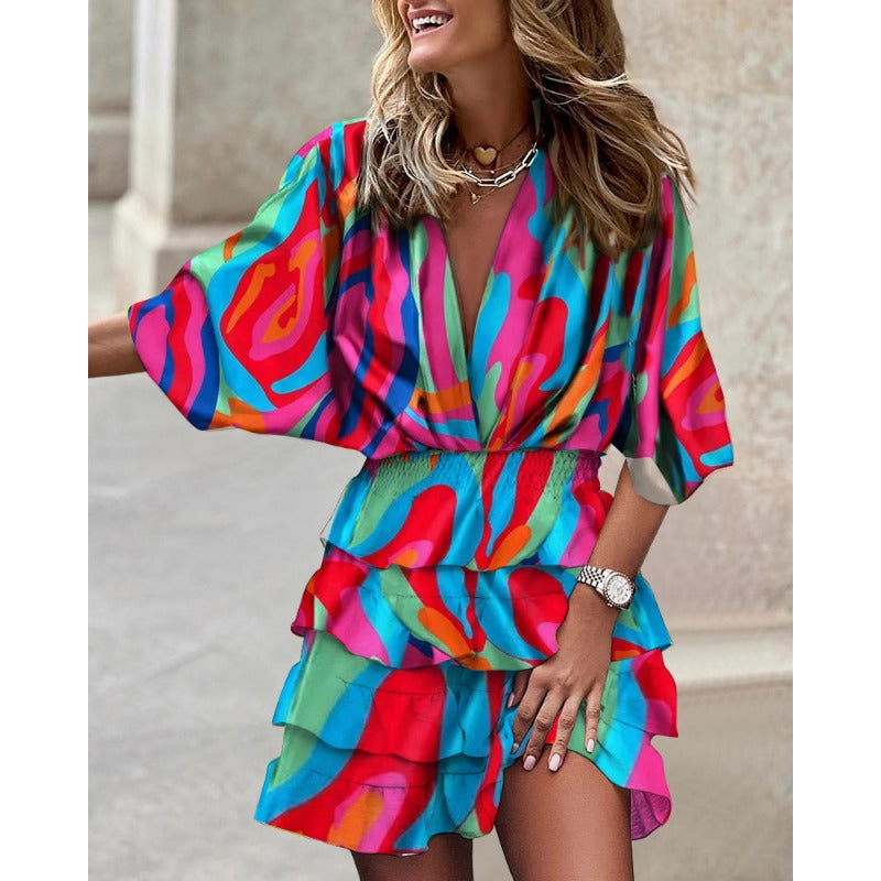 Vibrant Floral Mini Dress