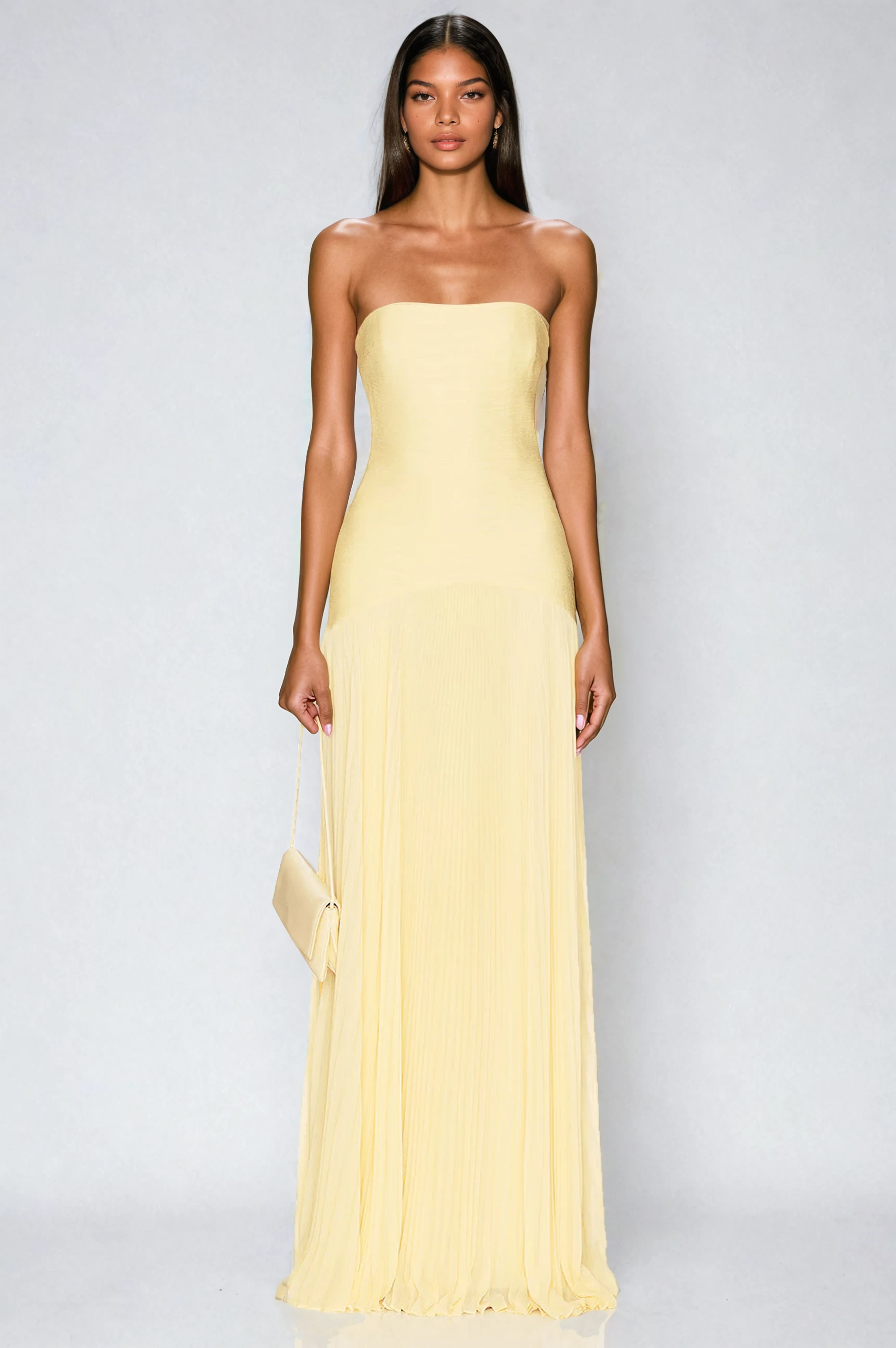 Maxi Dress with Drop Waist and Extended Skirt
