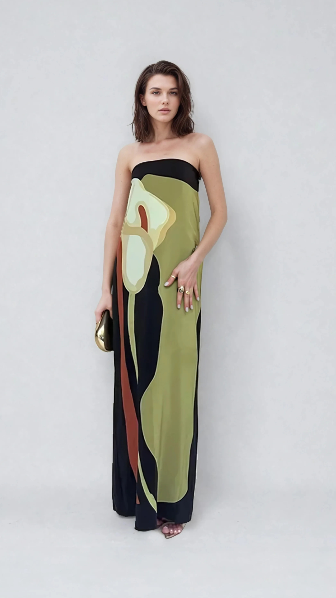 Colorful Maxi Dress with Flowing Silhouette
