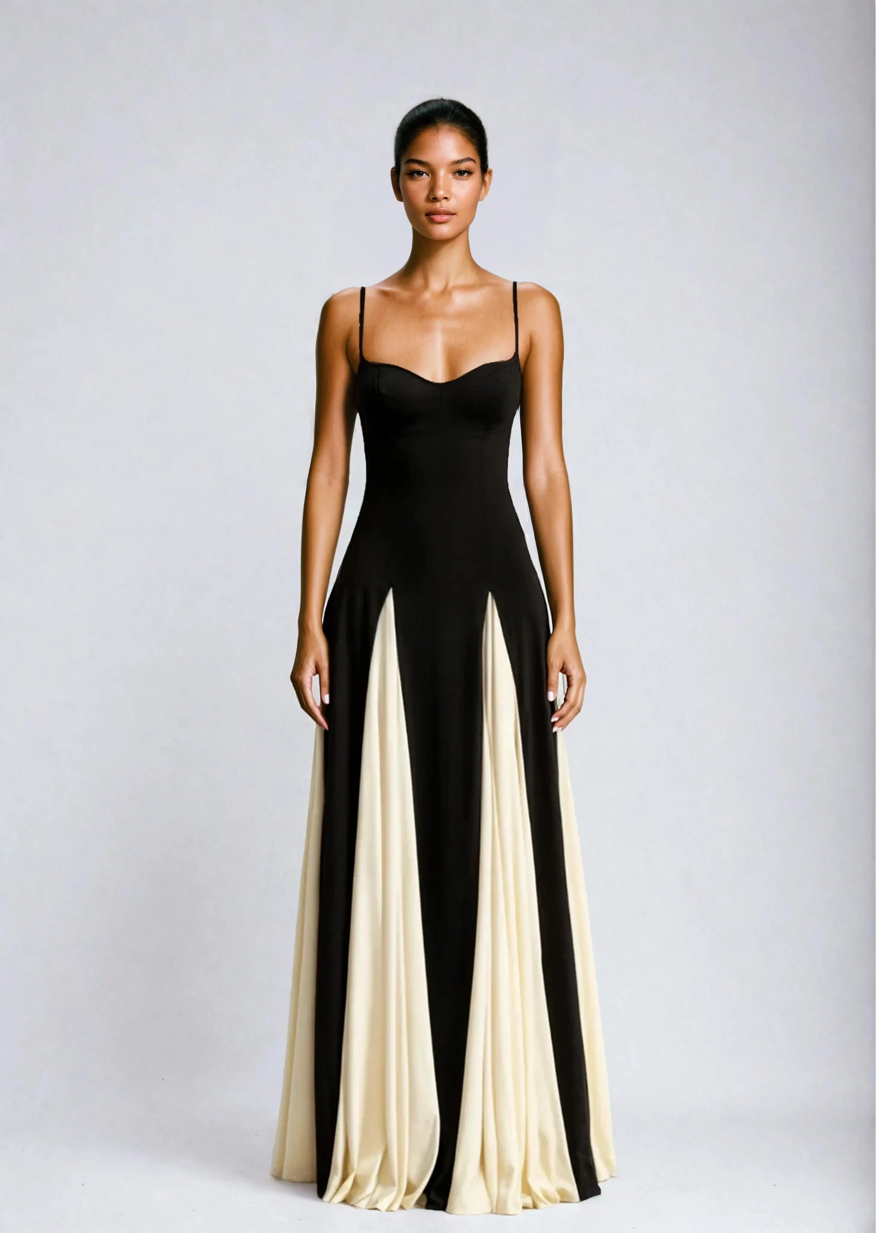 Maxi Dress with Elongated Silhouette