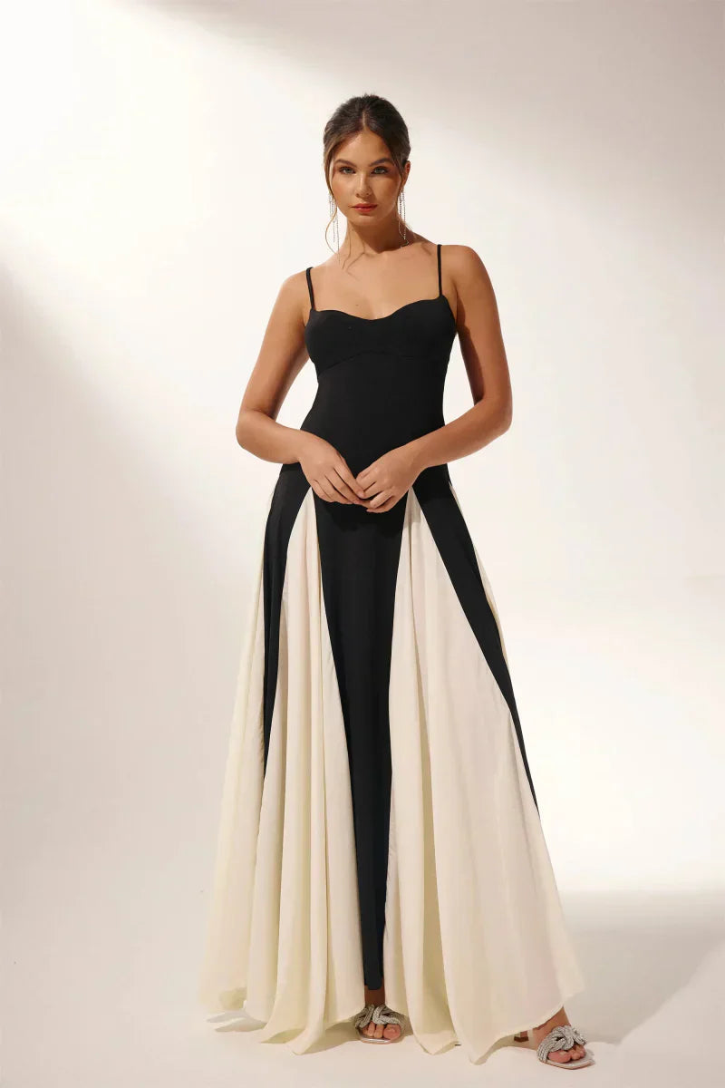 Maxi Dress with Elongated Silhouette