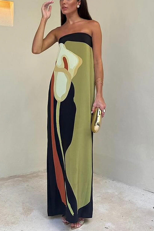 Colorful Maxi Dress with Flowing Silhouette
