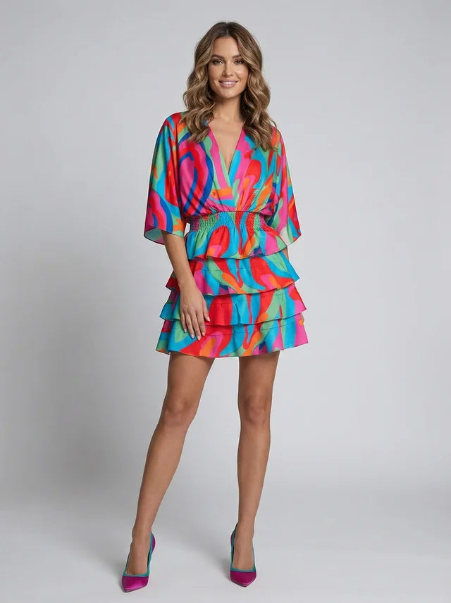 Vibrant Floral Mini Dress