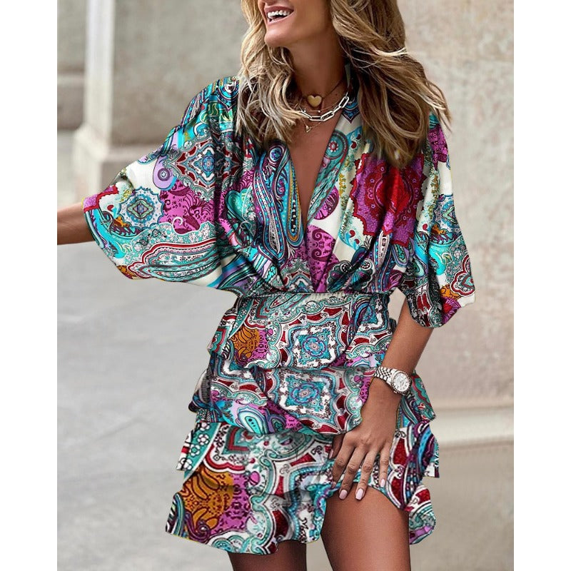 Vibrant Floral Mini Dress
