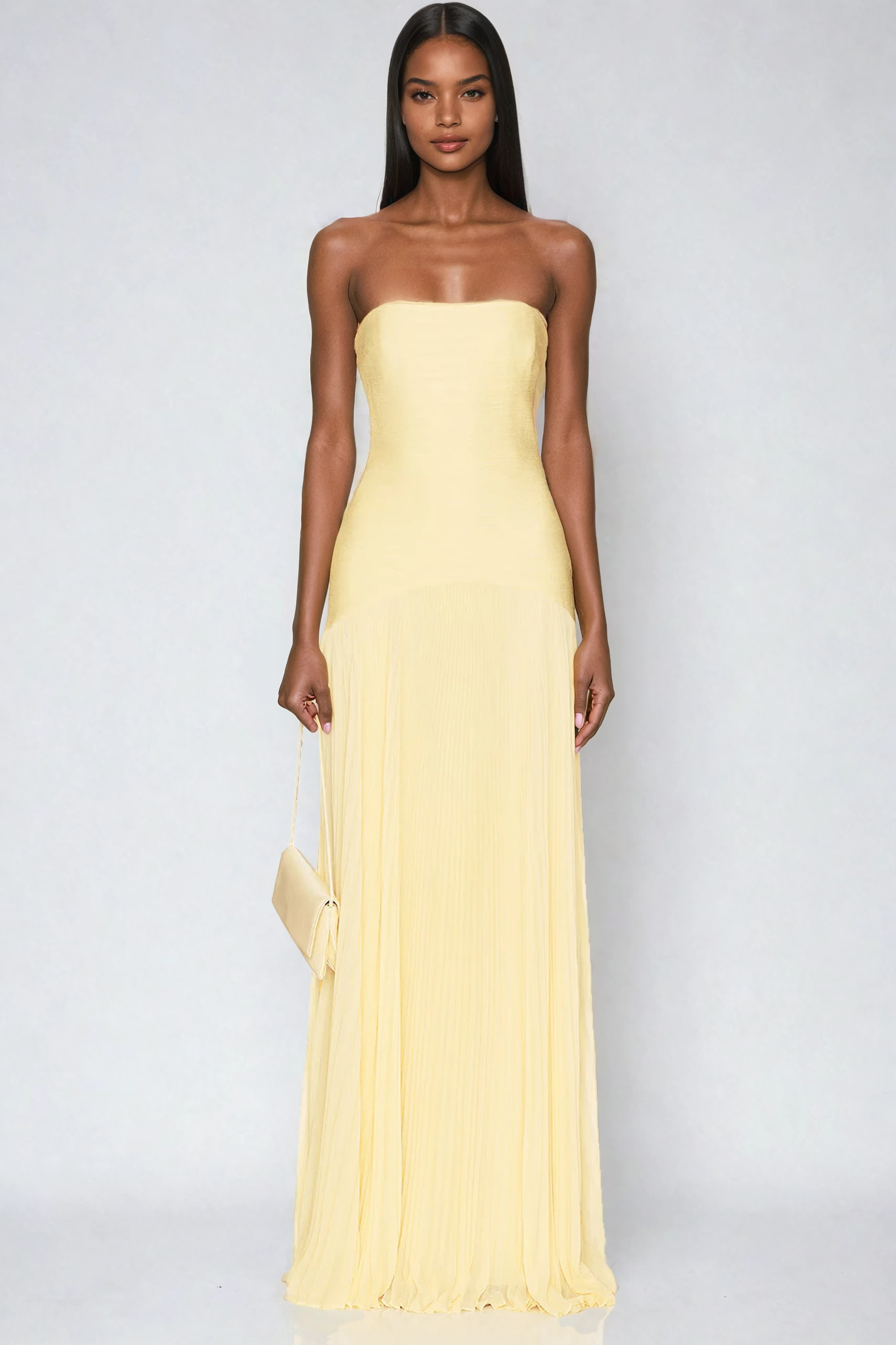 Maxi Dress with Drop Waist and Extended Skirt