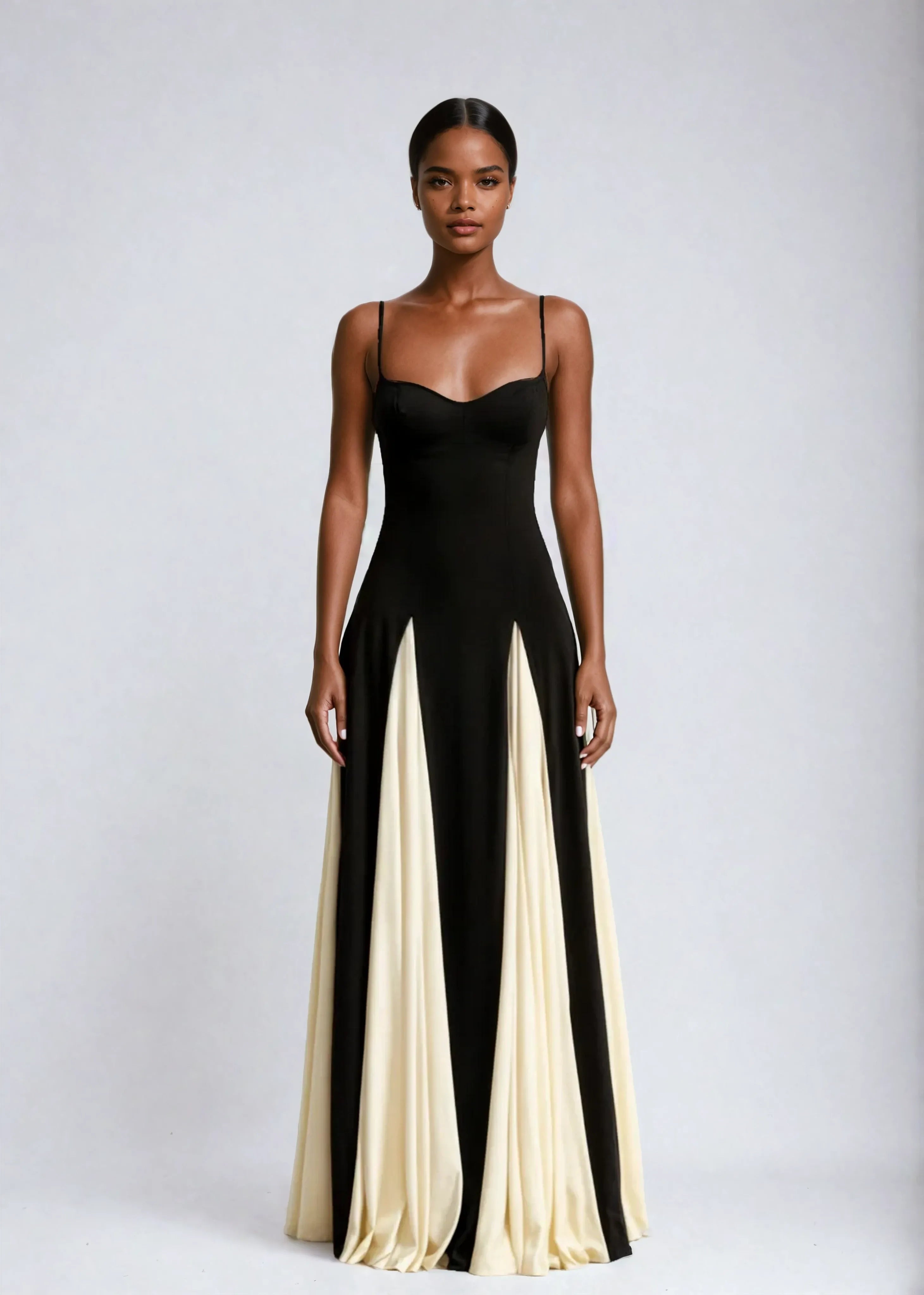 Maxi Dress with Elongated Silhouette