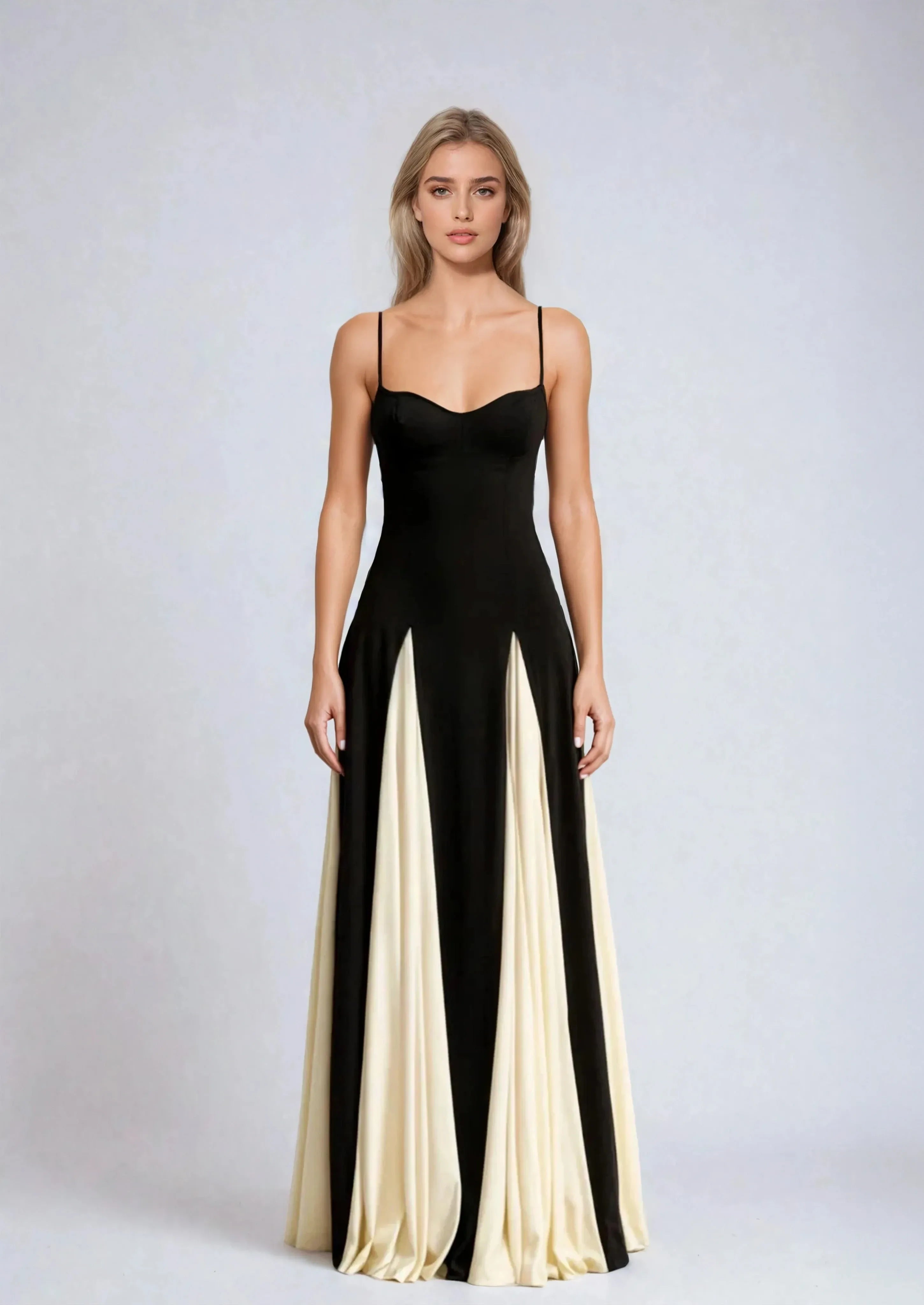 Maxi Dress with Elongated Silhouette