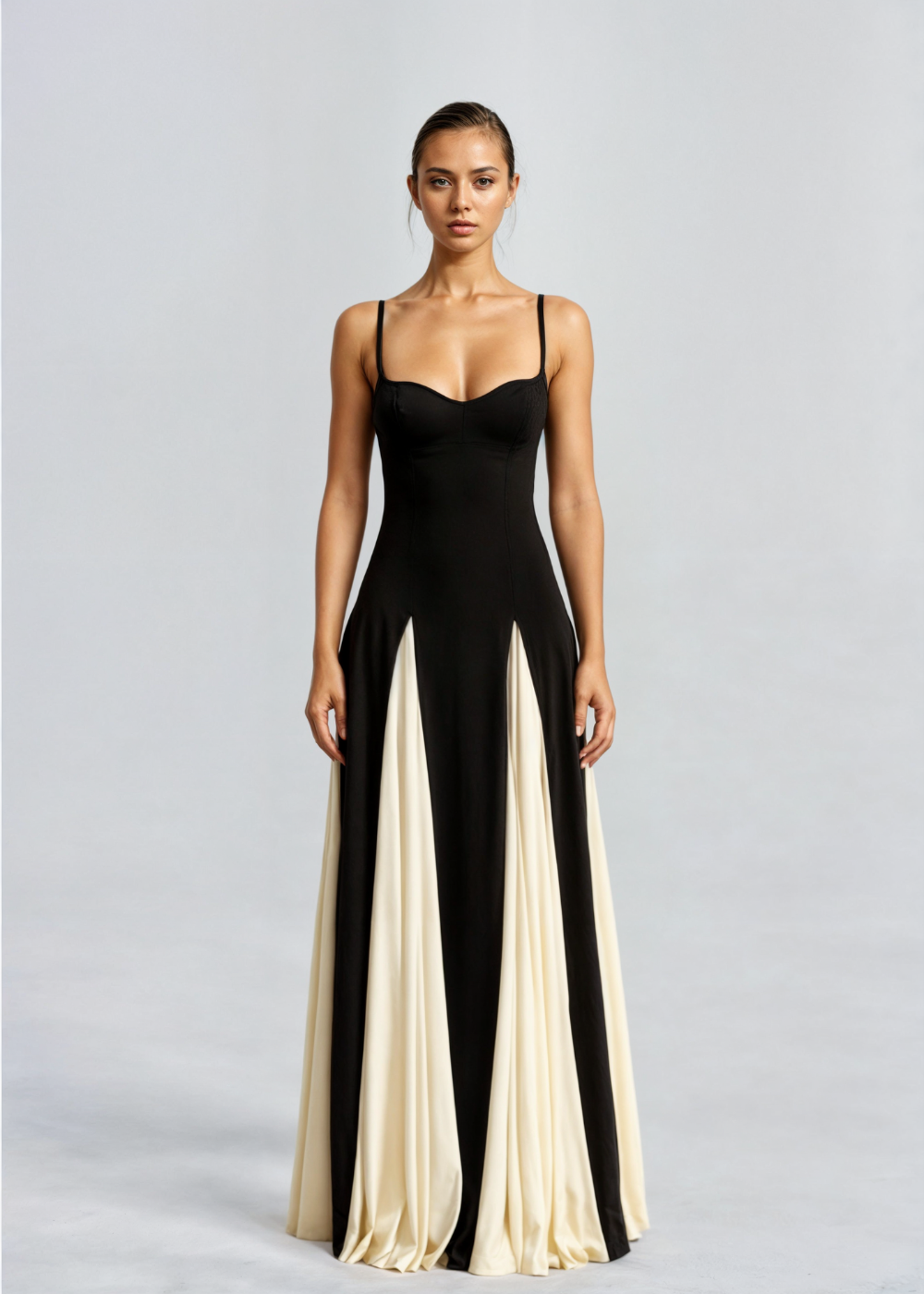 Maxi Dress with Elongated Silhouette